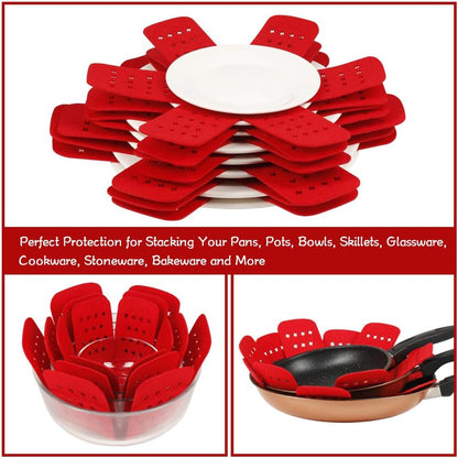 BYKITCHEN Pan Pot Protectors with Stars for Stacking, 12pcs & 3 Sizes