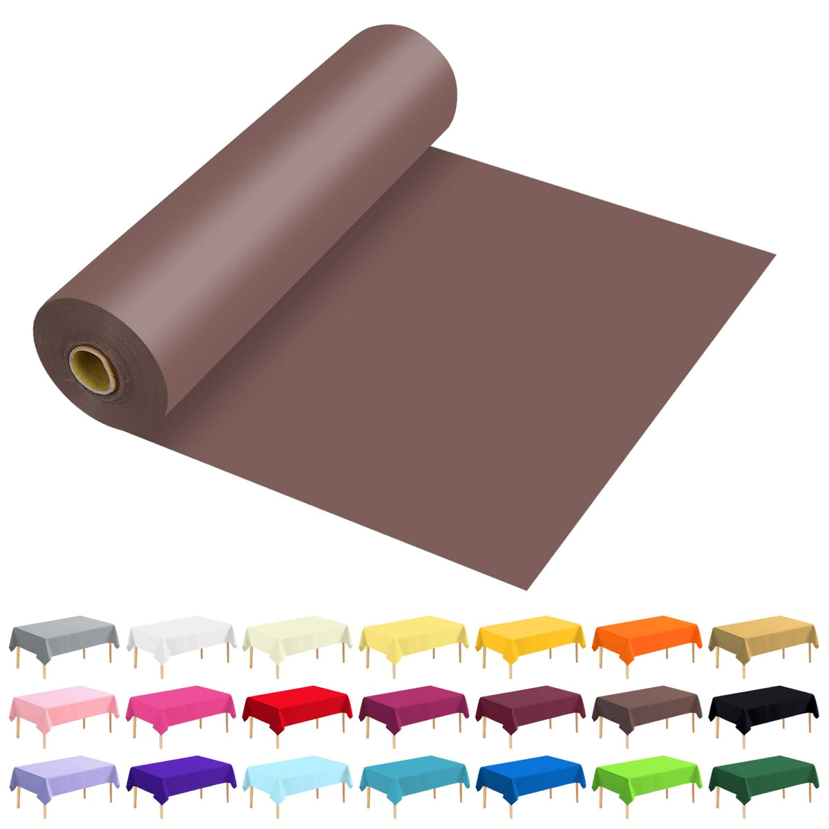 54 Inch X 300 Feet Plastic Table Cover Roll Premium Disposable Plastic Tablecloth for All Type/Shape Tables | Picnic, Party, Banquet, Birthdays, Weddings (Blue, 54 Inch X 300 Feet)