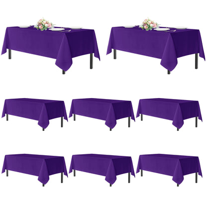 sancua 2 Pack Black Tablecloths 60x102 Inch for 6 Feet Rectangle Tables