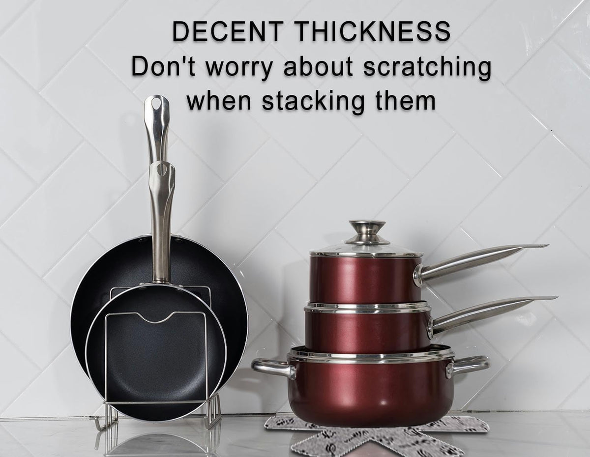Pot and Pan Protectors 12 Pcs (10" 14" 15"), Pan Protectors for Stacking