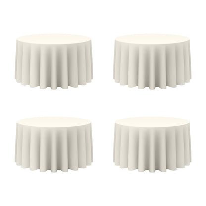 BRILLMAX 6 Pack Navy Blue Round Tablecloths 120 Inch for 60" Tables