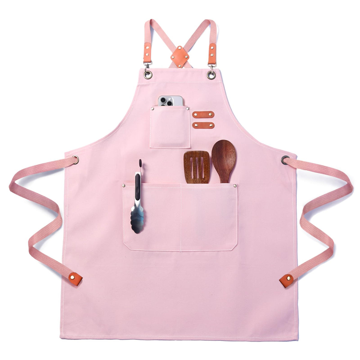 Chef Cotton Canvas Apron for Men Women with Pockets
