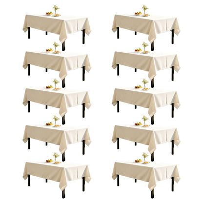 WIGENIUS 6 Pack White Table Cloth Rectangle 60X102 Inch Tablecloth Fit 6FT
