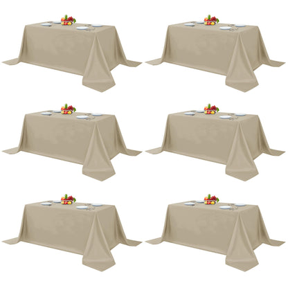 Fitable 6 Pack Black Tablecloths 70x120 Inch for 6-8 Ft Rectangle Tables
