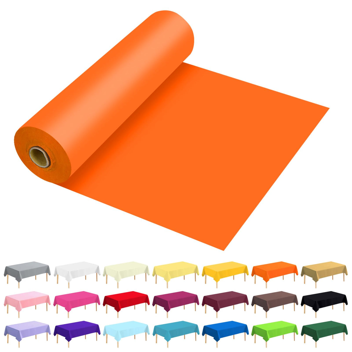 54 Inch X 300 Feet Plastic Table Cover Roll Premium Disposable Plastic Tablecloth for All Type/Shape Tables | Picnic, Party, Banquet, Birthdays, Weddings (Blue, 54 Inch X 300 Feet)