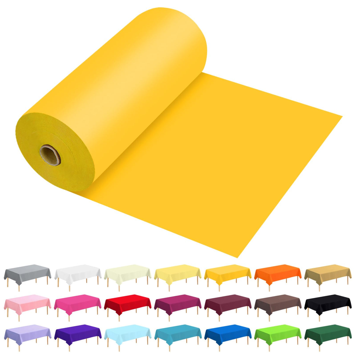 54 Inch X 300 Feet Plastic Table Cover Roll Premium Disposable Plastic Tablecloth for All Type/Shape Tables | Picnic, Party, Banquet, Birthdays, Weddings (Blue, 54 Inch X 300 Feet)