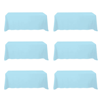 BRILLMAX 6 Pack Ivory Tablecloths 60x102 Inch for 6ft Rectangle Tables