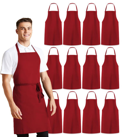Avalon Kitchen Aprons for Men - 100% Polyester Chef Apron Women with Extra Long Ties - Cooking Aprons for Women & Mens Apron