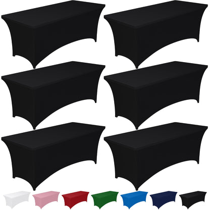 Pureegg Spandex Tablecloth 6ft 2 Pack Black