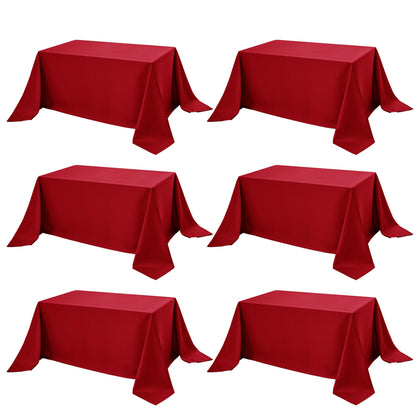 10-Pack White Tablecloths for Rectangle Tables, 60 x 102 Inches
