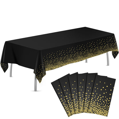 tujol Royal Blue 6 Pack Plastic Table Cloth 54" x 108", Disposable Tablecloths Rectangle Table Cover, Plastic Tablecloths for Parties