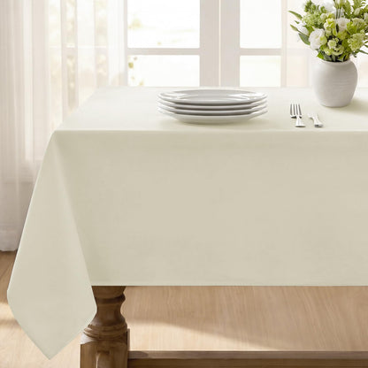Softalker Rectangle Tablecloth, Waterproof Table Cloths Wrinkle Free Fabric Washable Polyester Table Cover for Dining Party Outdoor Camping Wedding - 60 x 84 inch, Black