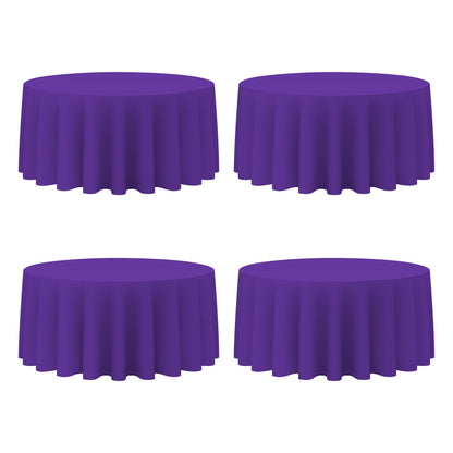 BRILLMAX 6 Pack Navy Blue Round Tablecloths 120 Inch for 60" Tables