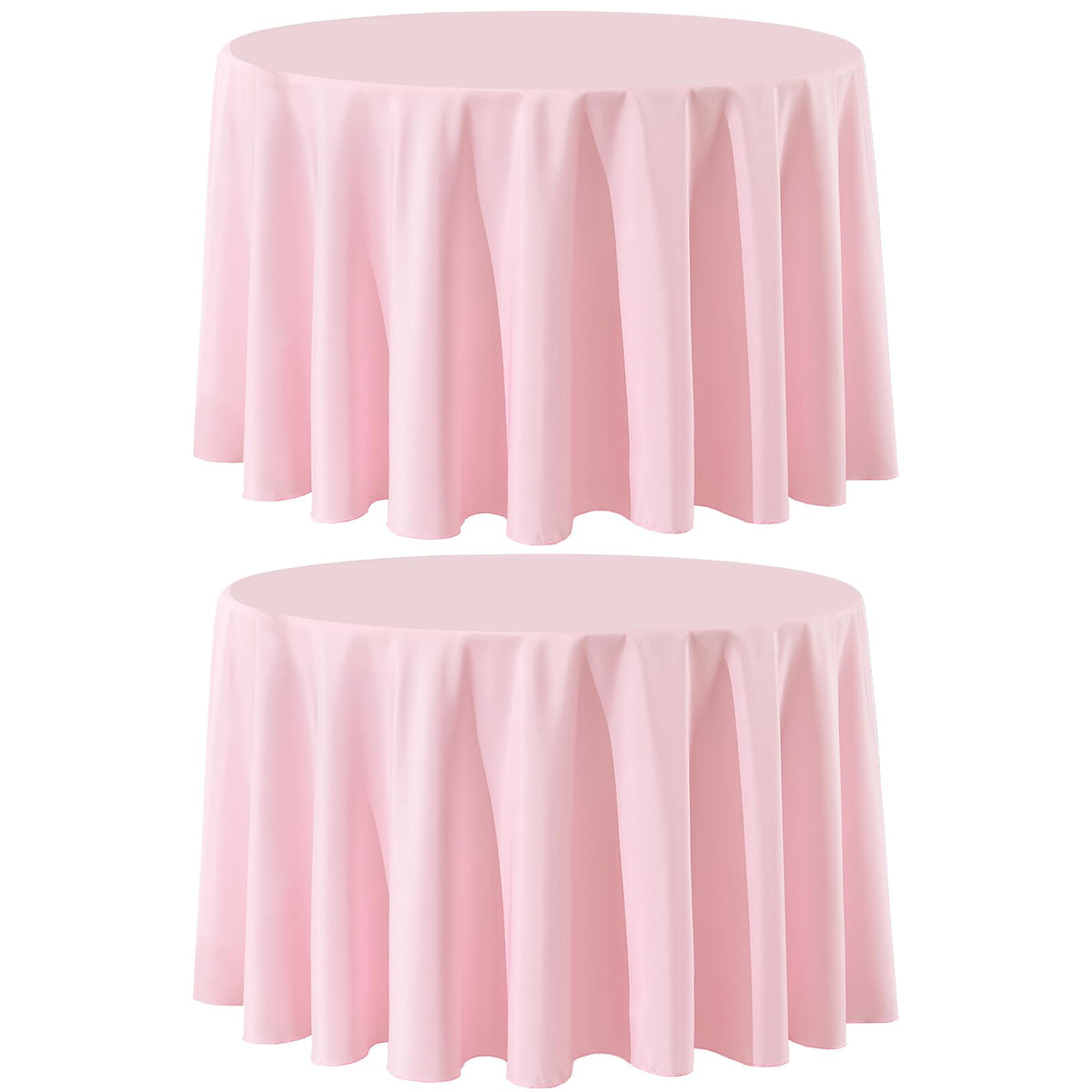 6 Pack White Round Tablecloths 120 Inch for Dining Tables