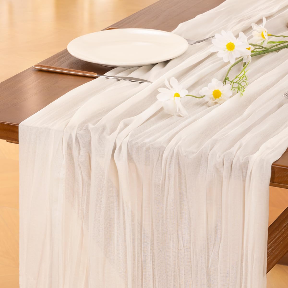 Pink Cheesecloth Table Runner Fall Boho Wedding Birthday Party Home Decor