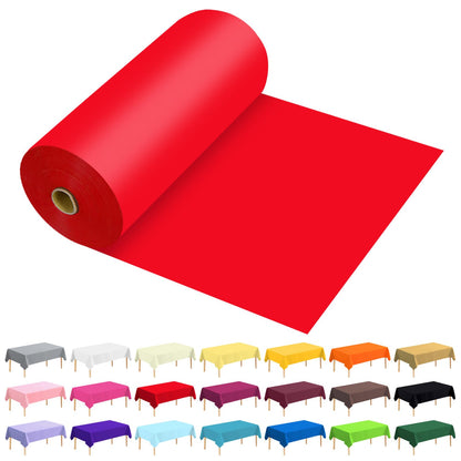 54 Inch X 300 Feet Plastic Table Cover Roll Premium Disposable Plastic Tablecloth for All Type/Shape Tables | Picnic, Party, Banquet, Birthdays, Weddings (Blue, 54 Inch X 300 Feet)