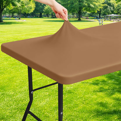 Moosfor Rectangle Spandex Fitted Table Cloth, 6FT Elastic Tablecloth