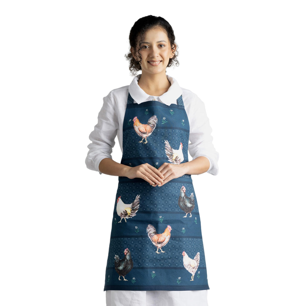 Maison d' Hermine Aprons for women with Pocket 100% Cotton (27.50"x31.50")