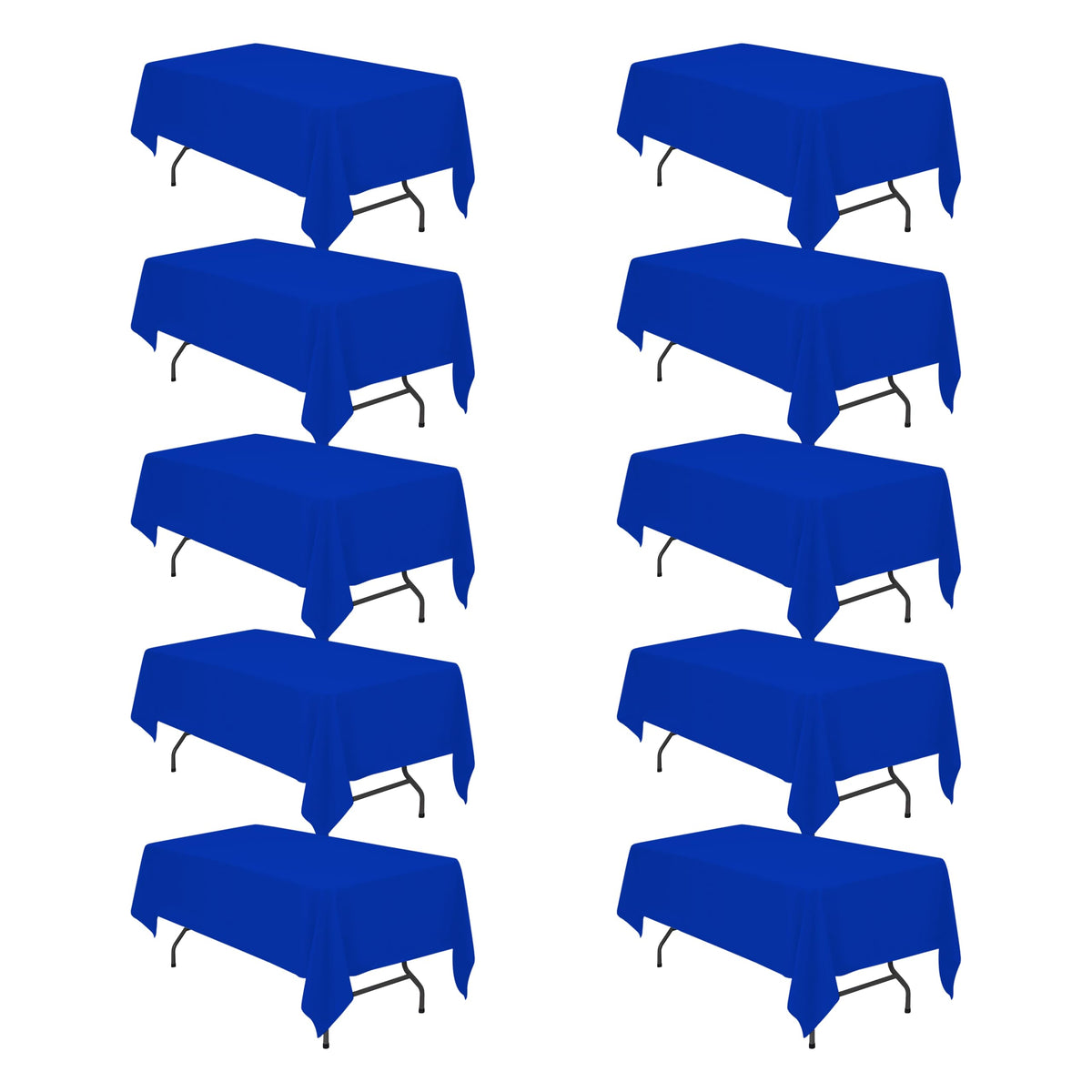 BRILLMAX 6 Pack Ivory Tablecloths 60x102 Inch for 6ft Rectangle Tables