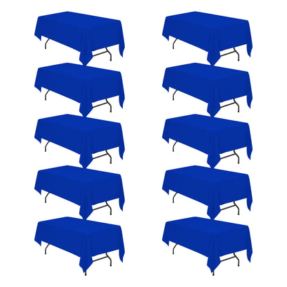 BRILLMAX 6 Pack Ivory Tablecloths 60x102 Inch for 6ft Rectangle Tables
