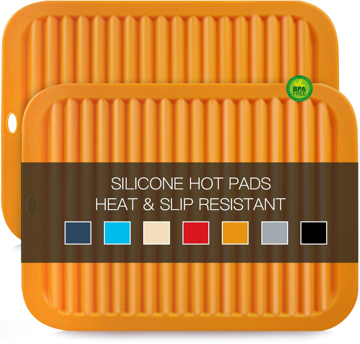 6 Pack Silicone Trivet Mat, Silicone Trivets for Hot Pots and Pans, Multipurpose Non-Slip & Heat Resistant Silicone Hot Pad for Kitchen Counter