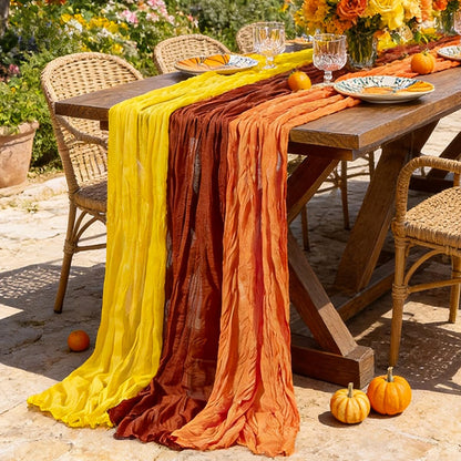 Pink Cheesecloth Table Runner Fall Boho Wedding Birthday Party Home Decor