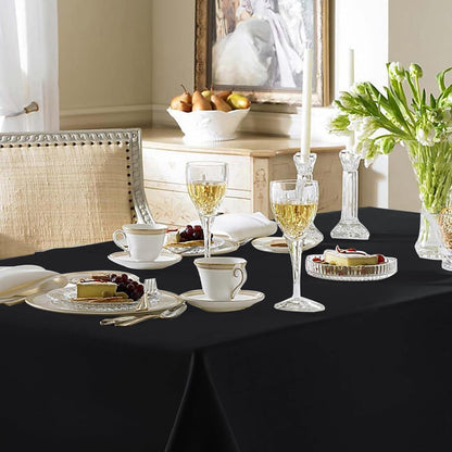 Fitable 6 Pack Black Tablecloths 70x120 Inch for 6-8 Ft Rectangle Tables