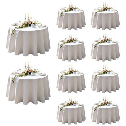 WIGENIUS 6 Pack White Table Cloth Rectangle 60X102 Inch Tablecloth Fit 6FT