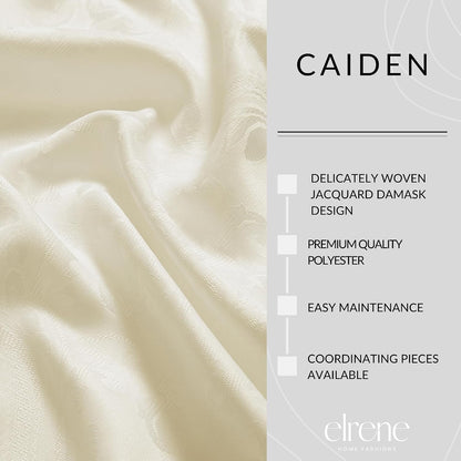 Caiden Elegance Damask Tablecloth, Ivory - 60" W x 120" L