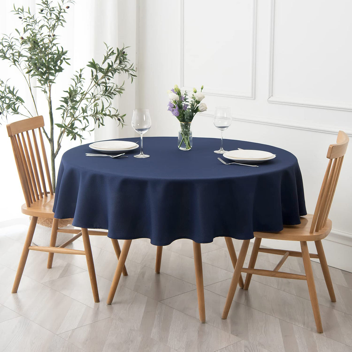 maxmill Rectangle Textured Tablecloth Waterproof Spillproof Wrinkle Free Table Cloth, Kitchen Dining Tabletop Decoration, Fabric Table Cover for Outdoor and Indoor Use, 52 x 70 Inch, Sage Green