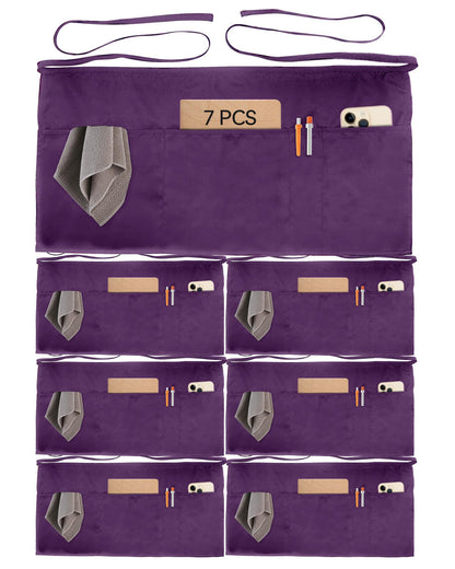 Xeoxarel Aprons with 4 Pockets (Available in 3 Pack / 7 Pack) 23.5'' X 11.5''