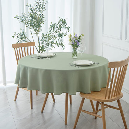 maxmill Rectangle Textured Tablecloth Waterproof Spillproof Wrinkle Free Table Cloth, Kitchen Dining Tabletop Decoration, Fabric Table Cover for Outdoor and Indoor Use, 52 x 70 Inch, Sage Green