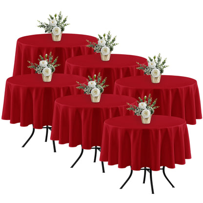 Fitable 6 Pack Black Tablecloths 70x120 Inch for 6-8 Ft Rectangle Tables