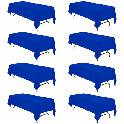 BRILLMAX 6 Pack Ivory Tablecloths 60x102 Inch for 6ft Rectangle Tables