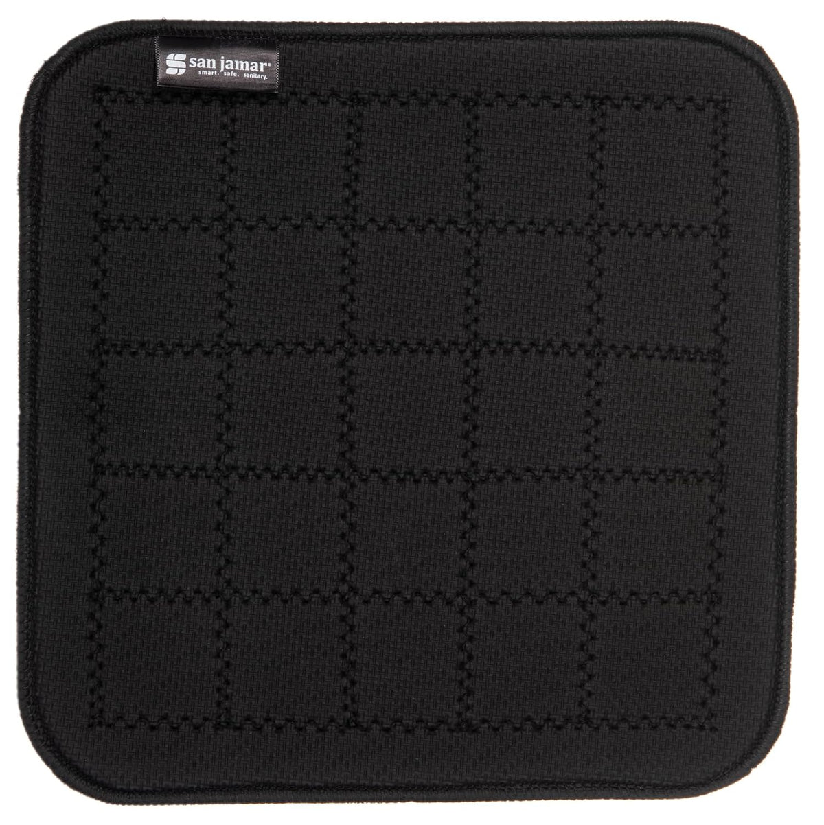 Hot Pad, San Jamar UltiGrips, Professional Grade, Neoprene, 7" x 7", Black