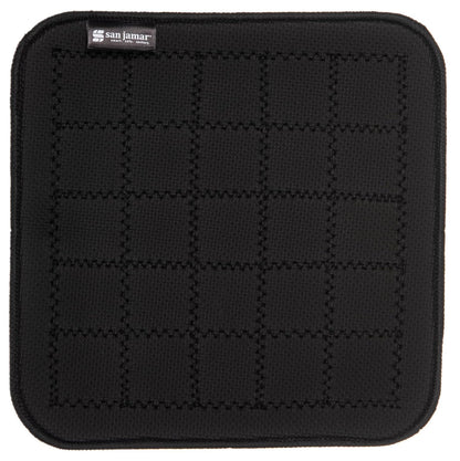 Hot Pad, San Jamar UltiGrips, Professional Grade, Neoprene, 7" x 7", Black