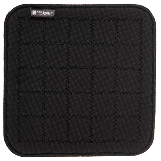 Hot Pad, San Jamar UltiGrips, Professional Grade, Neoprene, 7" x 7", Black