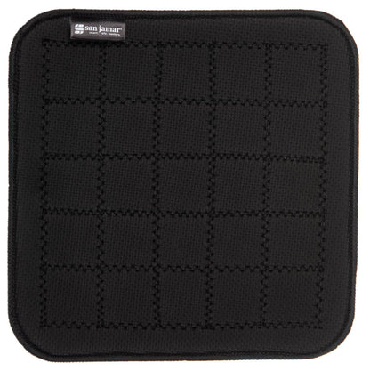 Hot Pad, San Jamar UltiGrips, Professional Grade, Neoprene, 7" x 7", Black