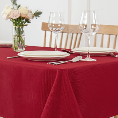 maxmill Rectangle Textured Tablecloth Waterproof Spillproof Wrinkle Free Table Cloth, Kitchen Dining Tabletop Decoration, Fabric Table Cover for Outdoor and Indoor Use, 52 x 70 Inch, Sage Green