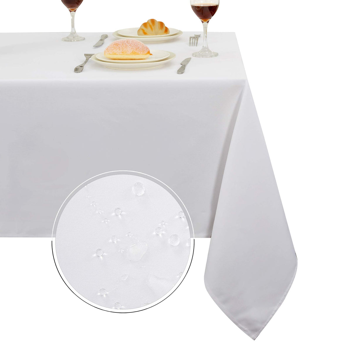 Obstal Rectangle Table Cloth, Navy Blue, 60 x 84 Inch