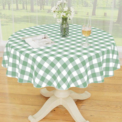 Smiry Picnic Table Cloth, Vinyl Tablecloths with Flannel Backing, 60"x84"