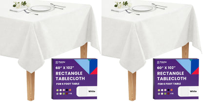 Gee Di Moda Rectangle Tablecloth - 70 x 120 Inch Navy Blue Table Cloth for 6 or 8 Foot Rectangle Tables - Heavy Duty Washable Fabric - for Holiday Party, Dinner, Weddings, Baby Shower & Events