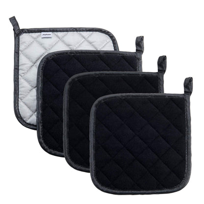 Joyhalo 4 Pack Heat Resistant Pot Holders - Terry Cloth Sets for Cooking & Baking