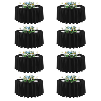 sancua 2 Pack Black Tablecloths 60x102 Inch for 6 Feet Rectangle Tables