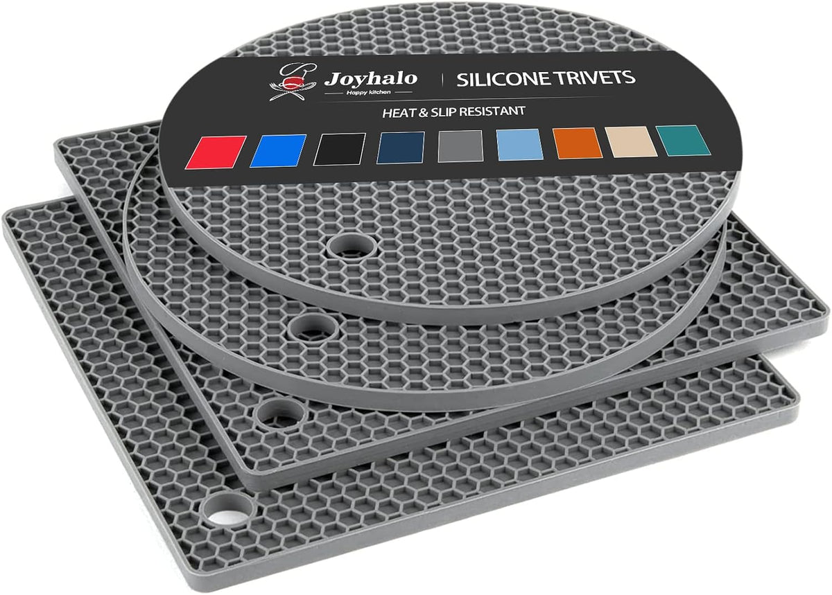 Joyhalo 4 Pack Trivets for Hot Dishes
