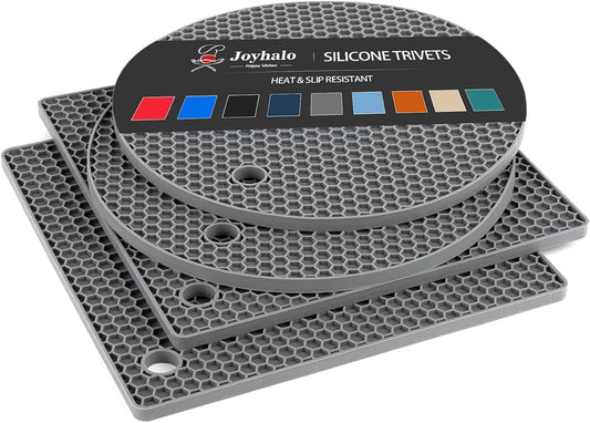 Joyhalo 4 Pack Trivets for Hot Dishes