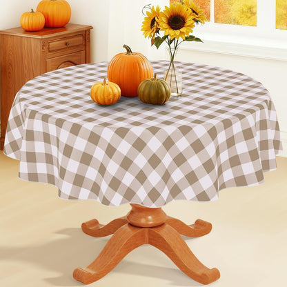 Smiry Picnic Table Cloth, Vinyl Tablecloths with Flannel Backing, 60"x84"