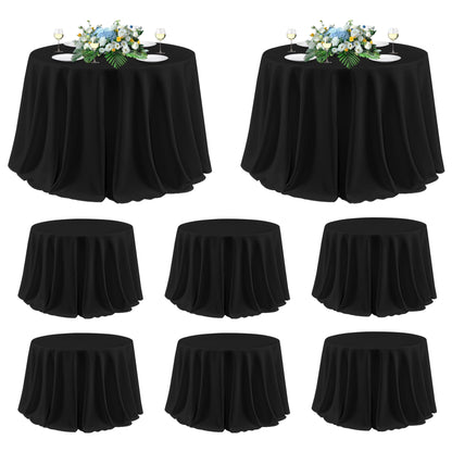sancua 2 Pack Black Tablecloths 60x102 Inch for 6 Feet Rectangle Tables
