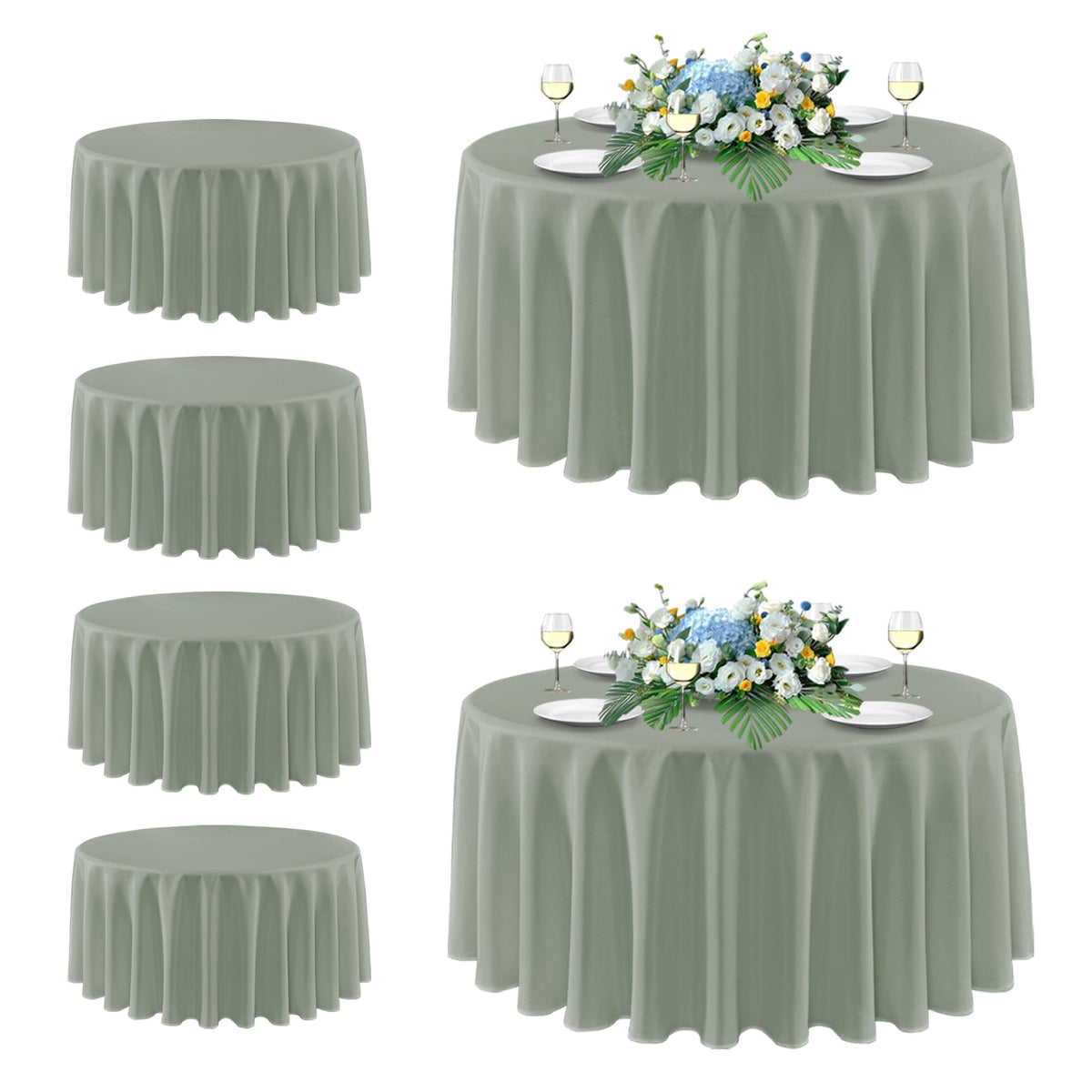 sancua 2 Pack Black Tablecloths 60x102 Inch for 6 Feet Rectangle Tables