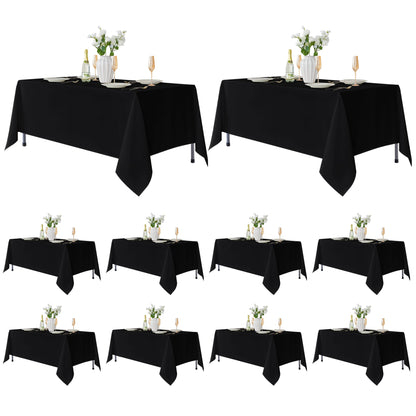 Fitable 6 Pack Black Tablecloths 70x120 Inch for 6-8 Ft Rectangle Tables
